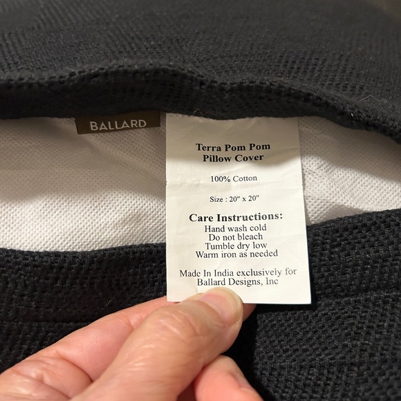 Couch,  Two 20x20 Square Black Pillows w/ Inserts - Picture 6 of 11